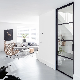 Premium Quality French Style Iron Glass Door Interior Black Framed Steel French Doors manufacturer