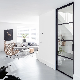 Premium Quality French Style Iron Glass Door Interior Black Framed Steel French Doors