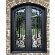 Cheap Exterior Right Swing Security Wrought Iron Door manufacturer