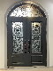 Luxury Design Custom High Quality Wrought Iron Front Door manufacturer