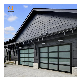 Full Vision Customized Morden Insulated Automatic Overhead Aluminum Alloy Automatic Black Garage Doors for Home manufacturer