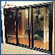 Black Color Patio Door Triple Rail Aluminum Double Glass Sliding Door with Mosquito Net manufacturer