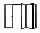  Bifold Doors Aluminum Folding Tempered Glass Sliding Folding Door, Finished Surface Product House Used Aluminium Profile Folding Door