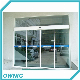  Alunm Alloy Automatic Sliding Glass Door, Double Open, for Office Building