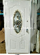 White Color Hot Sell Outside Entrance Glass Security Steel Front Metal Iron Metal Exterior Door