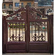 Modern Wrought Iron Exterior Security Main Aluminum Sliding Custom Villa Courtyard Door manufacturer