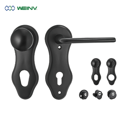 Multi-Point Lock Door Handle for Exterior Security Door