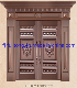 Sliding Wooden Balcony Patio Wood Glass Gate Entry Steel Door manufacturer