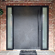 Fancy Home Single French Interior Internal Main Double Entrance Pivot Black Front Door Modern