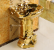 Fashion and Luxury Royal Style Color Pedestal Basin Bathroom Golden Sink for Hotel manufacturer