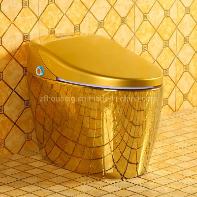 Different Design Floor Mounted Golden Auto Ceramic Intelligent Toilet for Bathroom