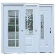 China Factory Wholesale Entry Exterior Steel Security Door with Glass