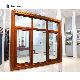  Nfrc Standard Unique Design Waterproof Double Safety Glass Aluminum Wood Wooden Frame Double Glazed Awning Windows