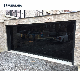 Residential Full View Overhead Flush All Mirrored Black Glass Frameless Aluminium Garage Door for Dealers manufacturer