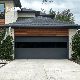  Ultra-Sleek Infinity Flush Panel Smooth Aluminum Sterling Garage Door with Horizontal Modern Tinted Glass Design