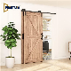 Interior Internal Overlap Bypass Sliding Barn Door Solid Core Wood Doors manufacturer