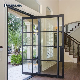American Entrance Security Steel Doors Exterior Iron French Doors Double Glazed Glass Front Entry Door Made in China manufacturer