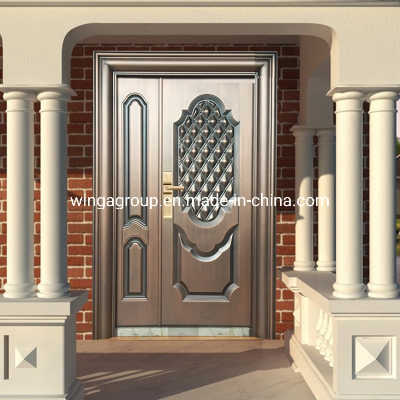 Villa Popular Outside Steel Alloy Security Metal Copper Door W-Stz-11