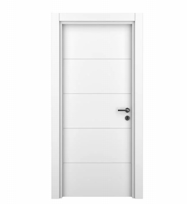 New PVC Coated MDF Flush Wooden Swing Door for Hotel Project