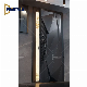 Windproof House Aluminum Frame Panel Bulletproof Security Entry Door manufacturer