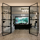 Modern Design Iron Frame French Style Steel Glass Doors manufacturer