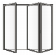 Grid Design Thermal Break Aluminum Folding Door American Style Metal Glass Door