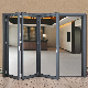 Custom American Standard Thermal Break Soundproofing Aluminum Double Glass Door Aluminum Bifold Exterior Folding Door