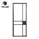 Modern Heavy Duty Residential Black Clear Glass Interior Door manufacturer