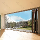 Exterior Aluminium Sliding Bifold Accordion Door / Multi-Panel Double Glass Patio Folding Door