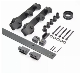 Black Carbon Steel Barn Door Hardware Kits for Glass Door