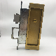 Us Market Gold Zinc Alloy Sliding Concealed Square Handle Hook Lock with Round Cylinder