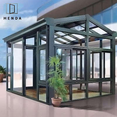 High Quality Water Proof Sunroom Glass House Prefabricated Glass House Prefabricated Glass Sunroom