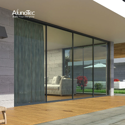 Luxury Frameless Contemporary Sliding Door Glass Door for Pergola