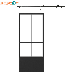 Interior Knocked-Down Sliding Steel Frame Glass Door Metal Sliding Door System