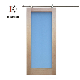 Frosted Glass Modern Design Full Lite Wooden Interior Barn Door