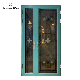  Chinese Garden Aluminum Double Glazing Glass Restaurant Entry Door