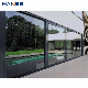 Modern Design Heavy Double Tempered Glass Aluminum Graphic Design Sliding Glass Doors