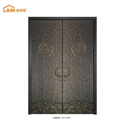 Aluminum Metal Profile Prefab Casement Door Heavy Duty Large Entry Door