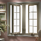  China Top Brand 60 Series PVC/UPVC Casement Window with 3-Layers Glass