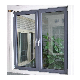 Factory Sound Proof Double Glazing UPVC/Vinyl French Casement Door for Residential Building