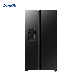 560L Glass Door Inverter Side by Side Refrigerator with Ice Maker