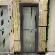  Waterproof Hinge Aluminium Casement Door Electrophoresis Champagne with PVC Decorative Flowers Door for India, Srilank, South Africa,