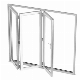  Customized Color UPVC Folding Doors for Germany Brand Hardware Save Space Doors