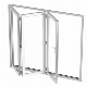 Customized Color UPVC Folding Doors for Germany Brand Hardware Save Space Doors