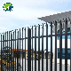 Decorative Black Coated Single Top Curved Spear Steel Fencing Designs Wrought Iron Fences for Houses manufacturer