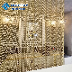 Chain Link Mesh Metal Curtains with Golden Color