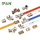 Ifanplus Factory Copper Thread Connector 16-20mm Tee Brass Pex Compression Fittings manufacturer