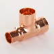 Copper Reducing Tee Water Pipe Refrigeration Part Plumbing Fitting