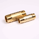  Brass Nipple Round Pipe Fitting Socket Adapter Union Connector