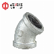  Hot Dipped Galvanized Malleable Iron Pipe Fitting Equal Elbow 45 Degree